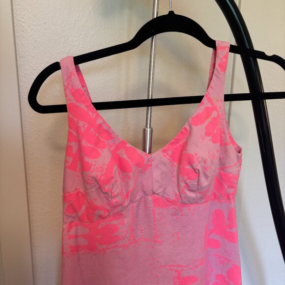 Vintage Otaheite Lahaina Hawaiian Maxi Dress Light and Bright Pink - Picture 3 of 10